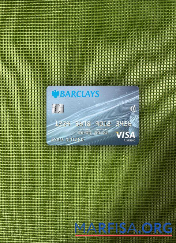 Blank United Kingdom Barclays bank visa classic card photolook front example